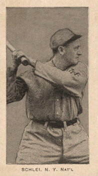 1909 CA Briggs Co. Black & White Admiral Schlei # Baseball Card