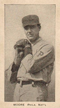 1909 C. A. Briggs Color Moore, Phila. Nat'l # Baseball Card
