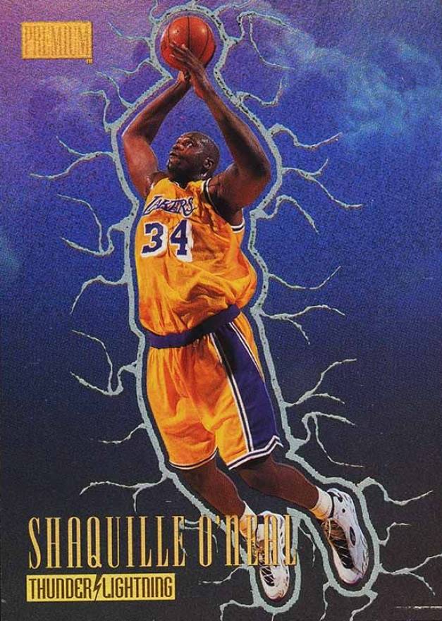 1997 Skybox Premium Thunder & Lightning Shaquille O'Neal #3 Basketball Card
