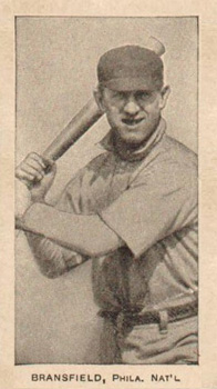 1909 C. A. Briggs Color Bransfield, Phila. Nat'l # Baseball Card