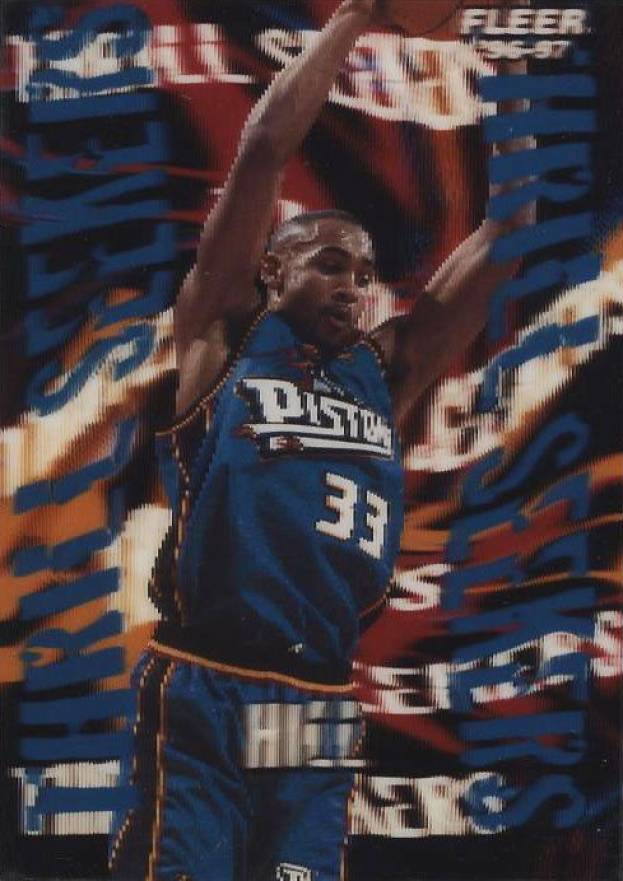 1996 Fleer Thrill Seekers Grant Hill #4 Basketball Card