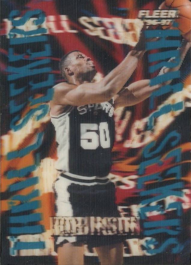 1996 Fleer Thrill Seekers David Robinson #14 Basketball Card