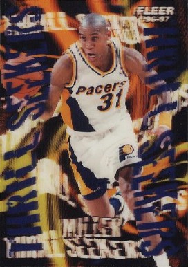 1996 Fleer Thrill Seekers Reggie Miller #11 Basketball Card