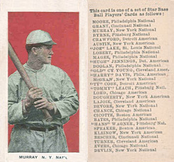 1911 George Close Candy Murray, N. Y., Nat'l # Baseball Card