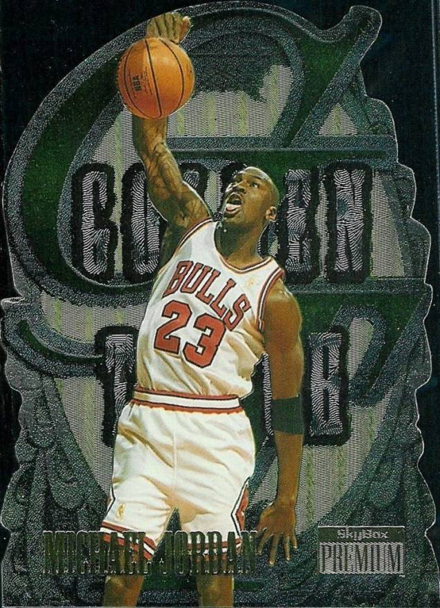 1996 Skybox Premium Golden Touch Michael Jordan #5 Basketball Card