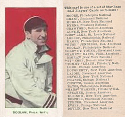 1911 George Close Candy Doolan, Phila. Nat'l # Baseball Card