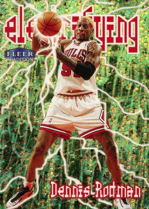 1998 Fleer Tradition Electrifying Dennis Rodman #10 Basketball Card
