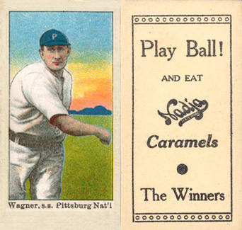 1909 Nadja Caramel Wagner, s.s. Pittsburg Nat'l. # Baseball Card
