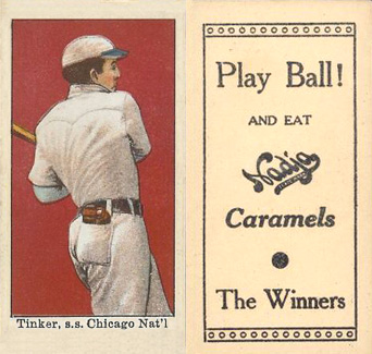 1909 Nadja Caramel Tinker, s.s. Chicago Nat'l. # Baseball Card