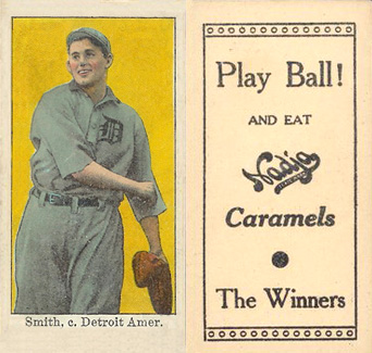 1909 Nadja Caramel Smith, c. Detroit Amer. # Baseball Card