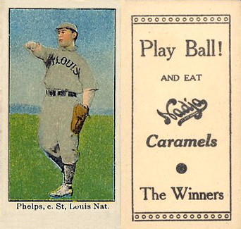 1909 Nadja Caramel Phelps, c. St, Louis Nat. # Baseball Card