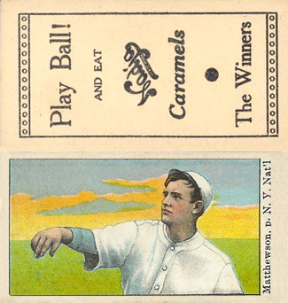 1909 Nadja Caramel Matthewson, p. N. Y. Nat'l # Baseball Card