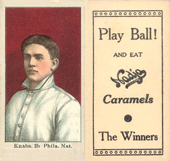 1909 Nadja Caramel Knabe, 2b Phila. Nat. # Baseball Card