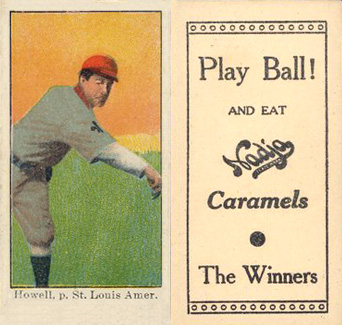 1909 Nadja Caramel Howell, p. St. Louis Amer. # Baseball Card