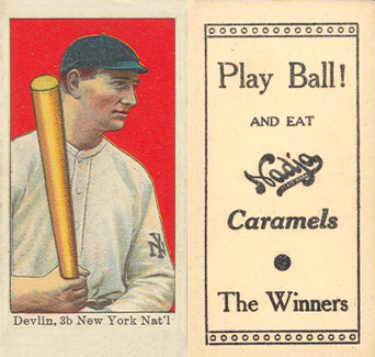 1909 Nadja Caramel Devlin, 3b New York Nat'l # Baseball Card