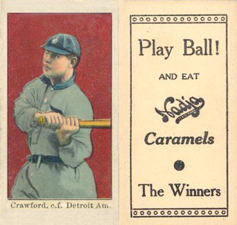 1909 Nadja Caramel Crawford, c.f. Detroit Am. # Baseball Card