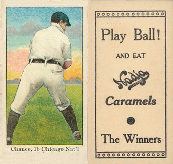 1909 Nadja Caramel Chance, 1b. Chicago Nat'l. # Baseball Card