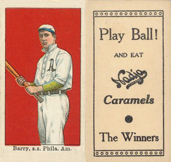 1909 Nadja Caramel Barry, s.s. Phila. Am. # Baseball Card