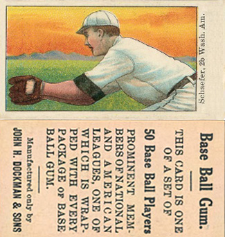 1909 Dockman & Sons Schaefer, 2b. Wash. Am. # Baseball Card