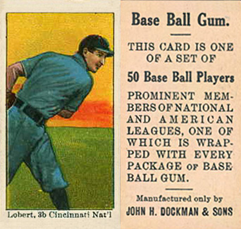 1909 Dockman & Sons Lobert, 3b Cincinnati Nat'l # Baseball Card