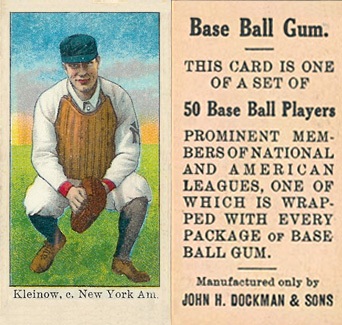 1909 Dockman & Sons Kleinow, c. New York Am. # Baseball Card