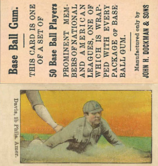 1909 Dockman & Sons Davis, 1b Phila. Amer. #10 Baseball Card