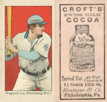 1909 Croft's Cocoa Wagner, s.s. Pittsburg Nat'l # Baseball Card