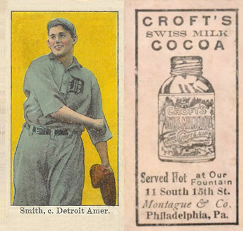 1909 Croft's Cocoa Smith, c. Detroit Amer. # Baseball Card