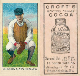 1909 Croft's Cocoa Kleinow, c. New York Am. #27 Baseball Card