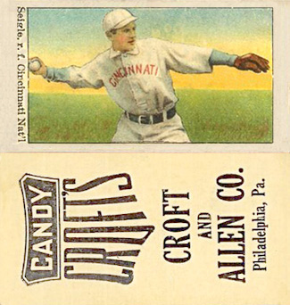 1909 Croft's Candy Seigel, r.f. Cincinnati, Nat'l. # Baseball Card