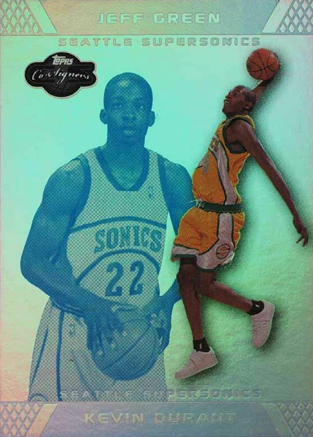 2007 Topps CO-Signers Jeff Green/Kevin Durant #88 Basketball Card
