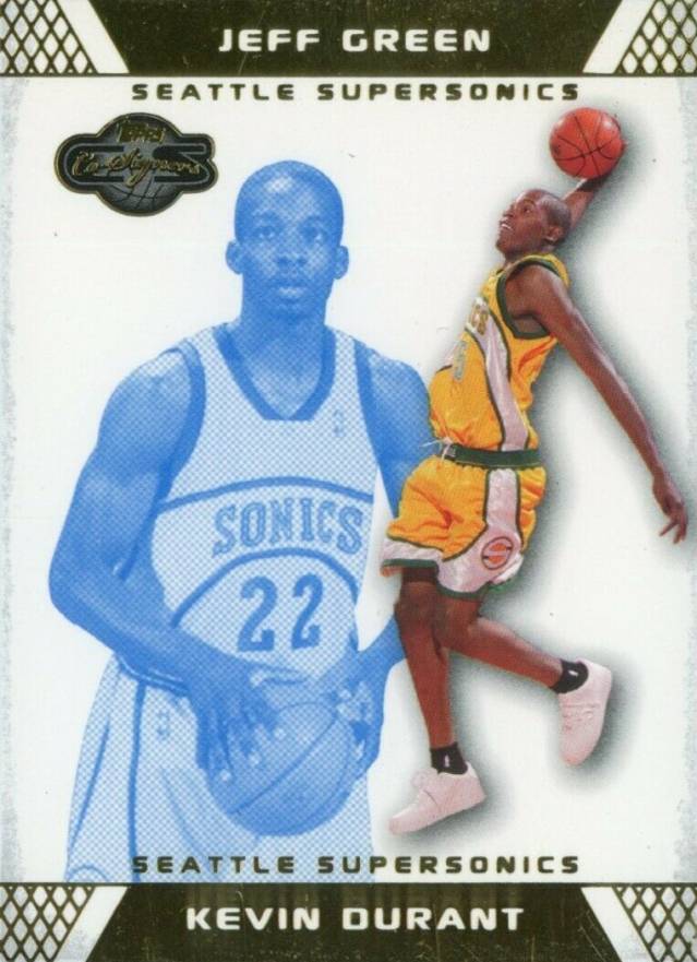 2007 Topps CO-Signers Jeff Green/Kevin Durant #88 Basketball Card