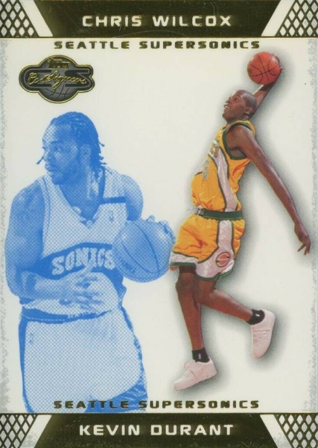 2007 Topps CO-Signers Chris Wilcox/Kevin Durant #88 Basketball Card