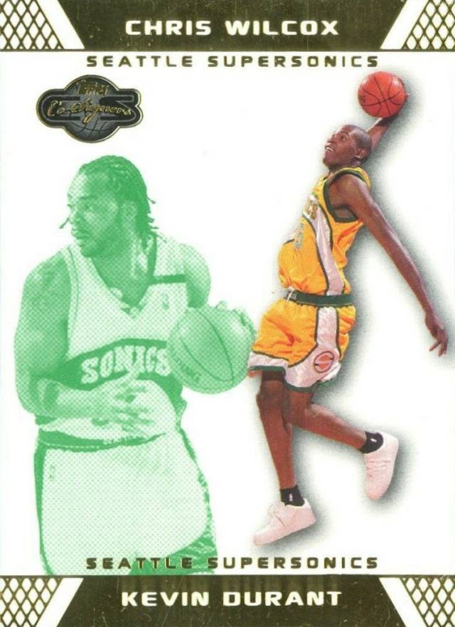 2007 Topps CO-Signers C.Wilcox/K.Durant #88 Basketball Card