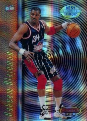 1997 Bowman's Best Techniques Hakeem Olajuwon #T8 Basketball Card