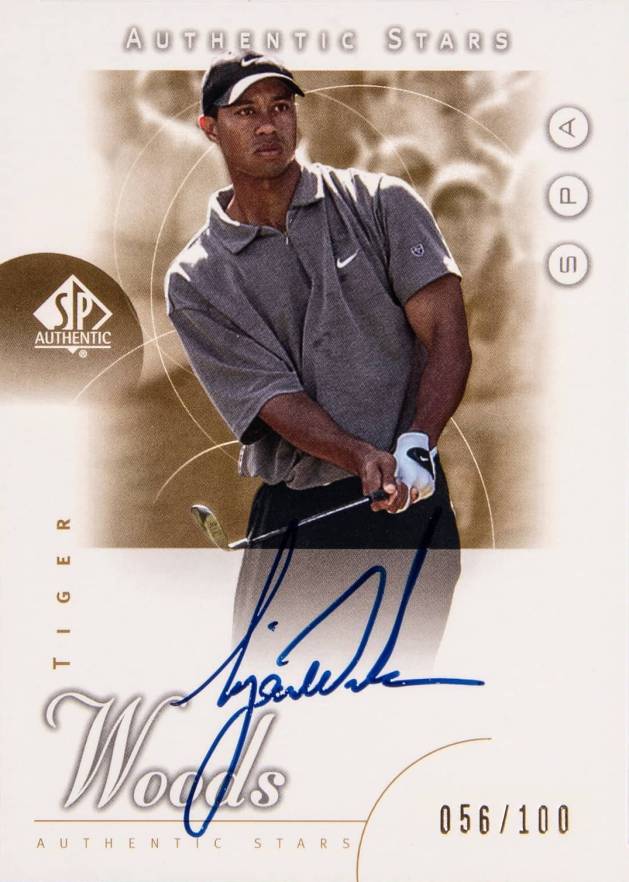 2001 SP Authentic Golf Tiger Woods #45 Golf Card