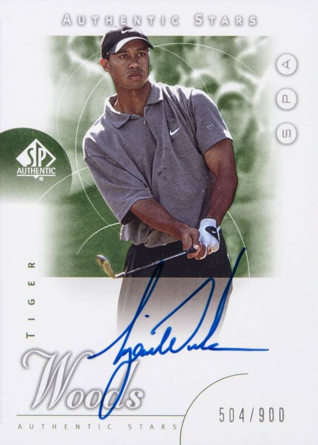 2001 SP Authentic Golf Tiger Woods #45 Golf Card