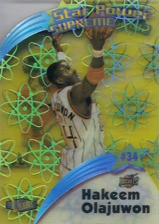 1997 Ultra Star Power Hakeem Olajuwon #17 Basketball Card
