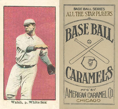 1910 American Caramel Chicago Walsh, p. White Sox # Baseball Card