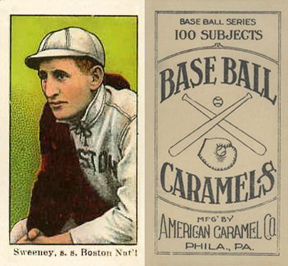 1909 E90-1 American Caramel Sweeney, s.s. Boston Nat'l # Baseball Card