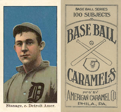 1909 E90-1 American Caramel Stanage, c. Detroit Amer. # Baseball Card