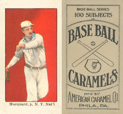 1909 E90-1 American Caramel Marquard, p, NY Nat'l # Baseball Card