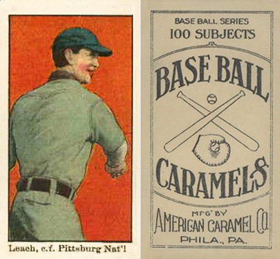 1909 E90-1 American Caramel Leach, c.f. Pittsburgh Nat'l # Baseball Card