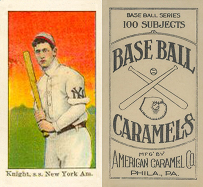 1909 E90-1 American Caramel Knight, s.s. New York Amer. # Baseball Card