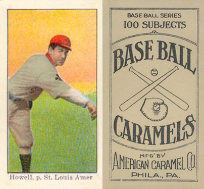 1909 E90-1 American Caramel Howell, p. St. Louis Amer. #52 Baseball Card