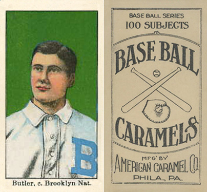 1909 E90-1 American Caramel Butler, c. Brooklyn Nat'l # Baseball Card