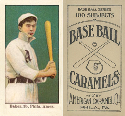 1909 American Caramel Baker, 3b, Phila. Amer. #2 Baseball Card