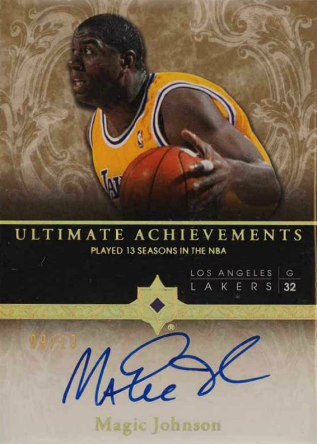 2006  Upper Deck Ultimate Collection Ultimate Achievements Signatures Magic Johnson #UA-MA Basketball Card
