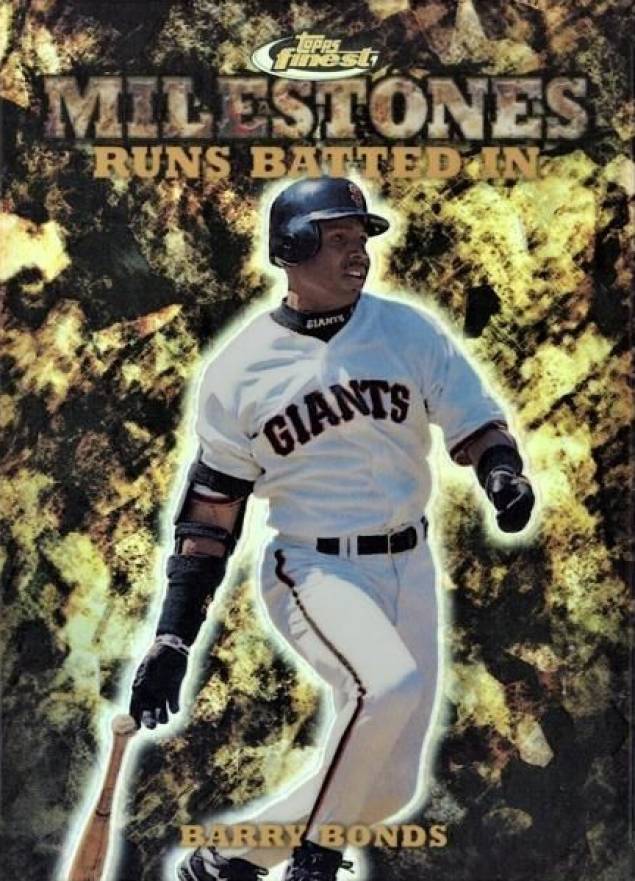 1999 Finest Milestones Barry Bonds #M22 Baseball Card
