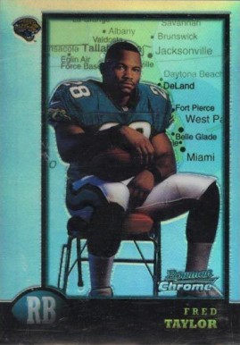 1998 Bowman Chrome Interstate Fred Taylor #11 Football Card